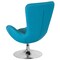 Merrick Lane Soro High-Back Egg Style Lounge Chair With 360° Swivel Metal Base